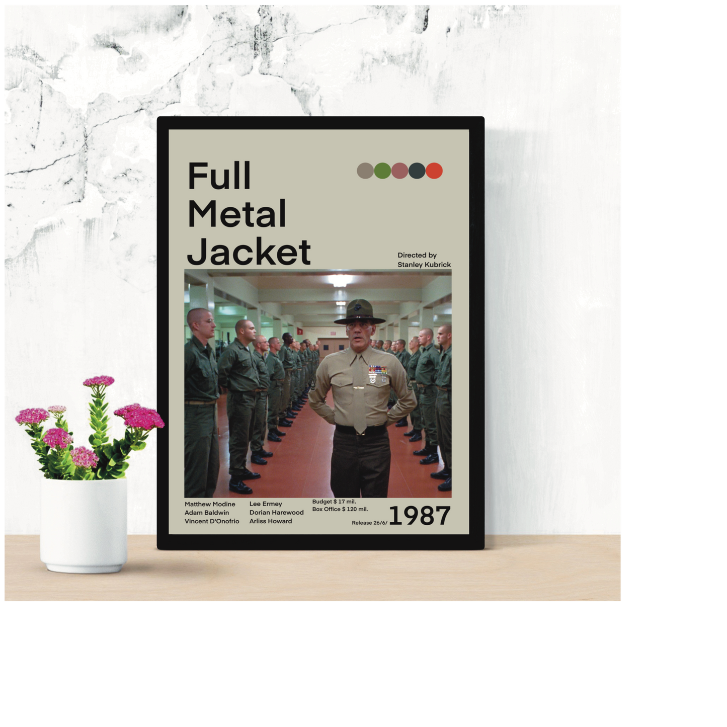 Full Metal Jacket Film 1987 Stampa Grafica Alta Qualità