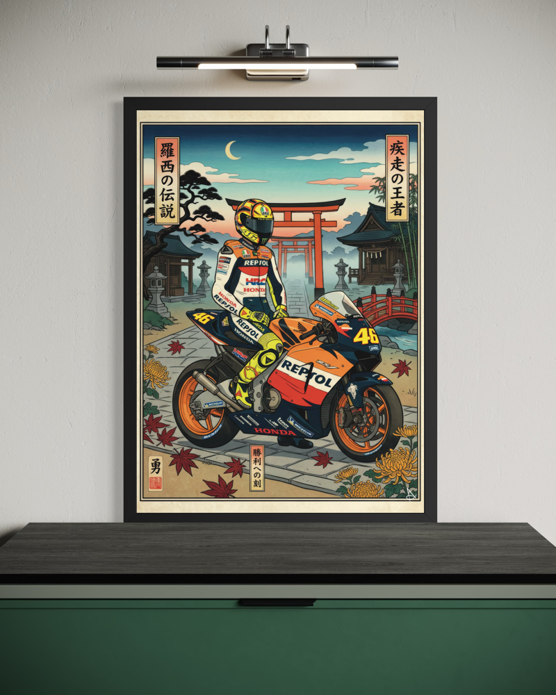 Valentino Rossi Honda RC211V 2005 MotoGP ukiyo-e Japan ART