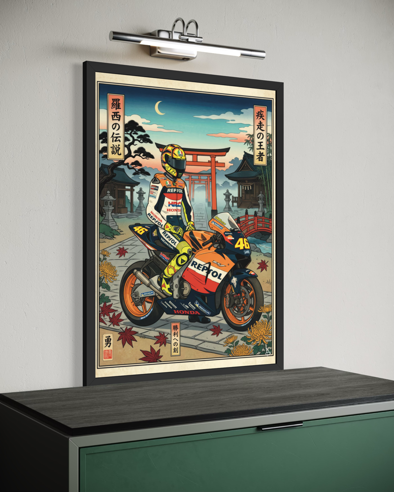 Valentino Rossi Honda RC211V 2005 MotoGP ukiyo-e Japan ART