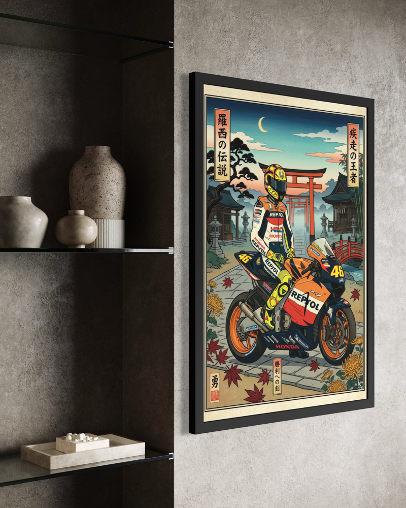 Valentino Rossi Honda RC211V 2005 MotoGP ukiyo-e Japan ART