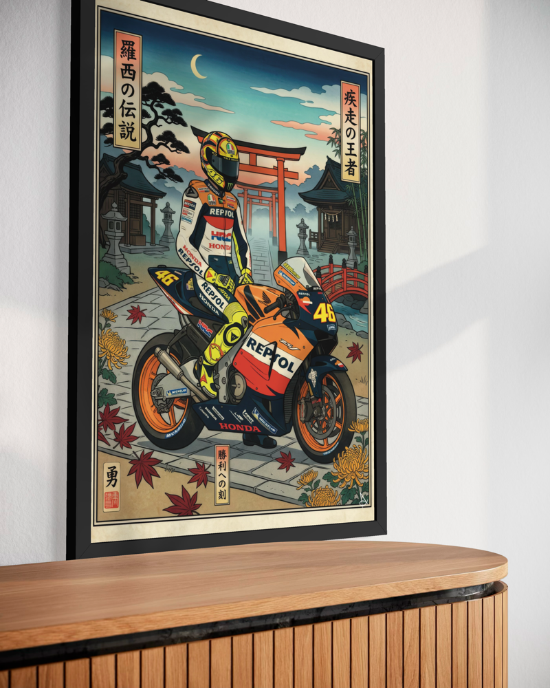 Valentino Rossi Honda RC211V 2005 MotoGP ukiyo-e Japan ART