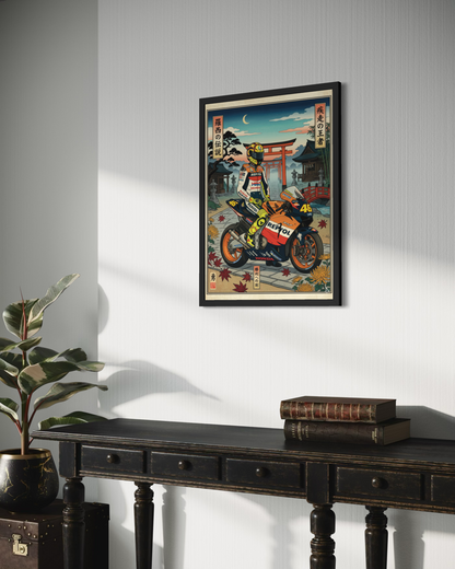 Valentino Rossi Honda RC211V 2005 MotoGP ukiyo-e Japan ART