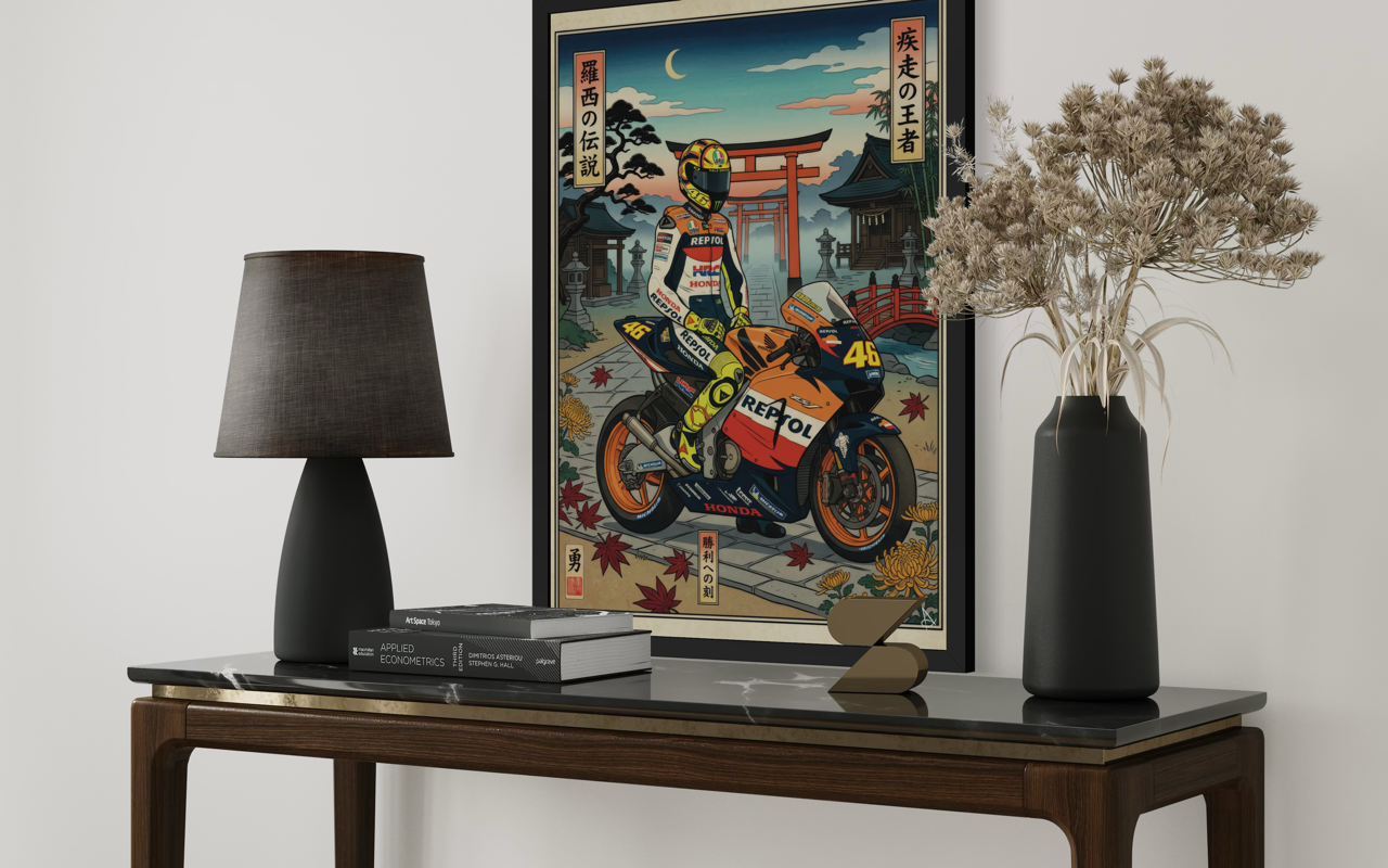 Valentino Rossi Honda RC211V 2005 MotoGP ukiyo-e Japan ART
