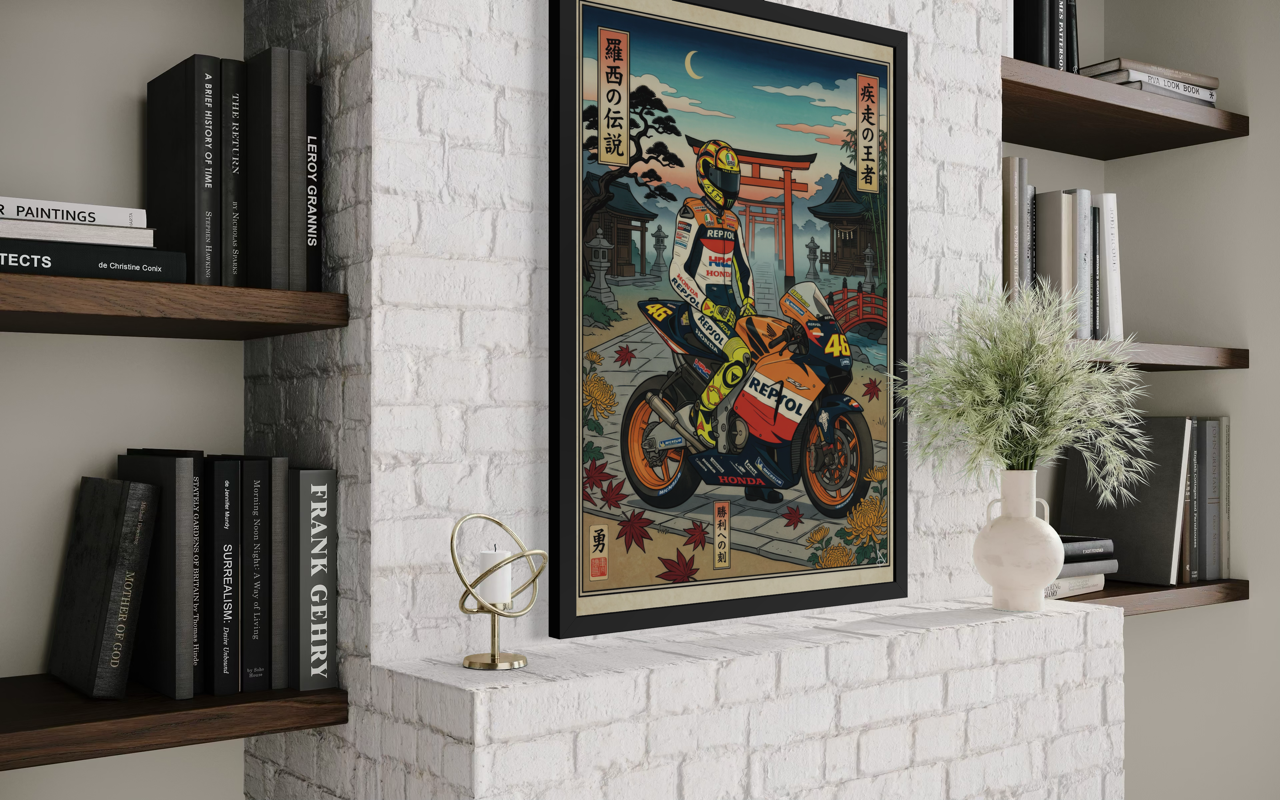 Valentino Rossi Honda RC211V 2005 MotoGP ukiyo-e Japan ART