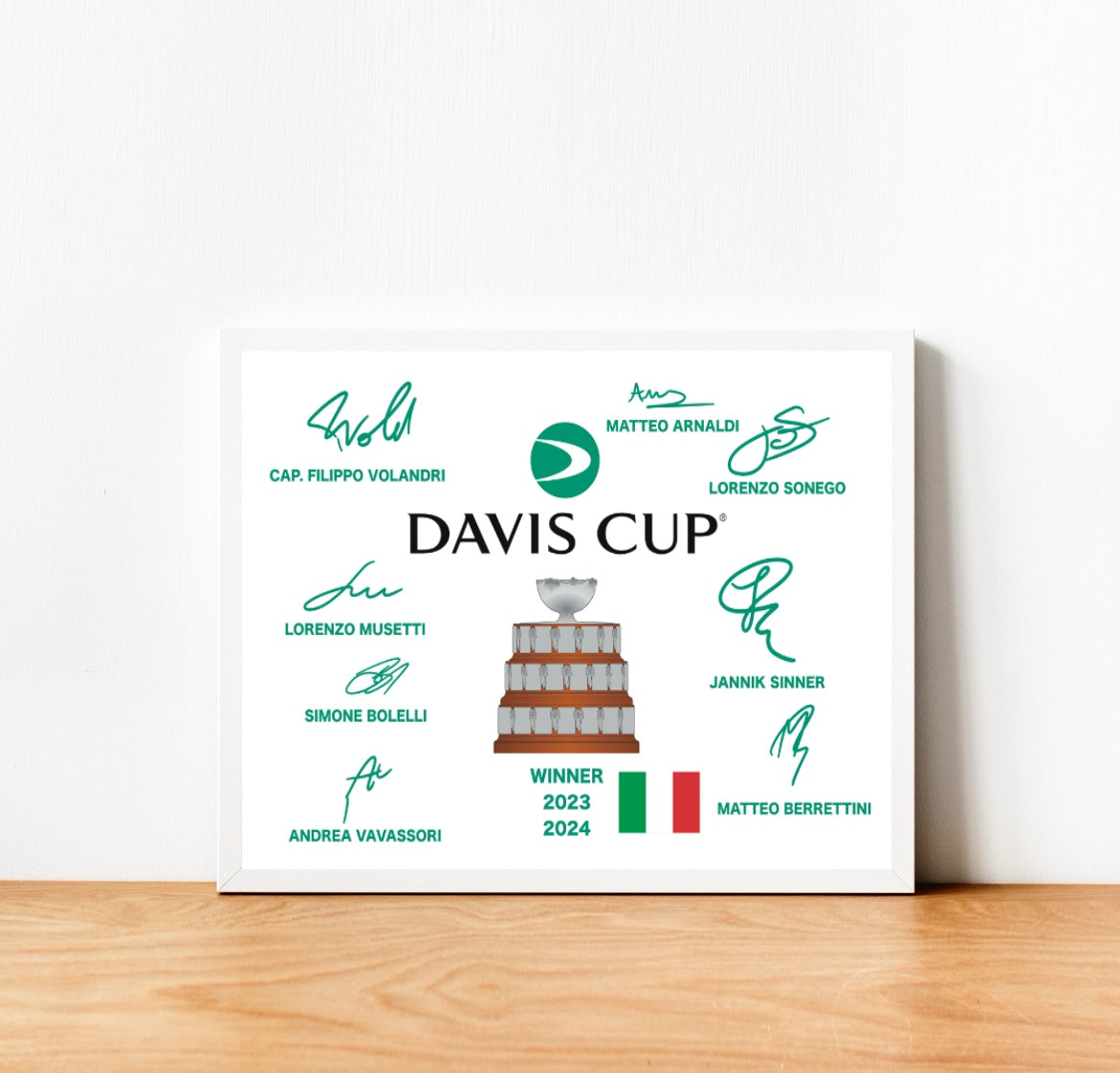 Italia Coppa Davis 2023/2024 Autografi Team Signature Series Tennis