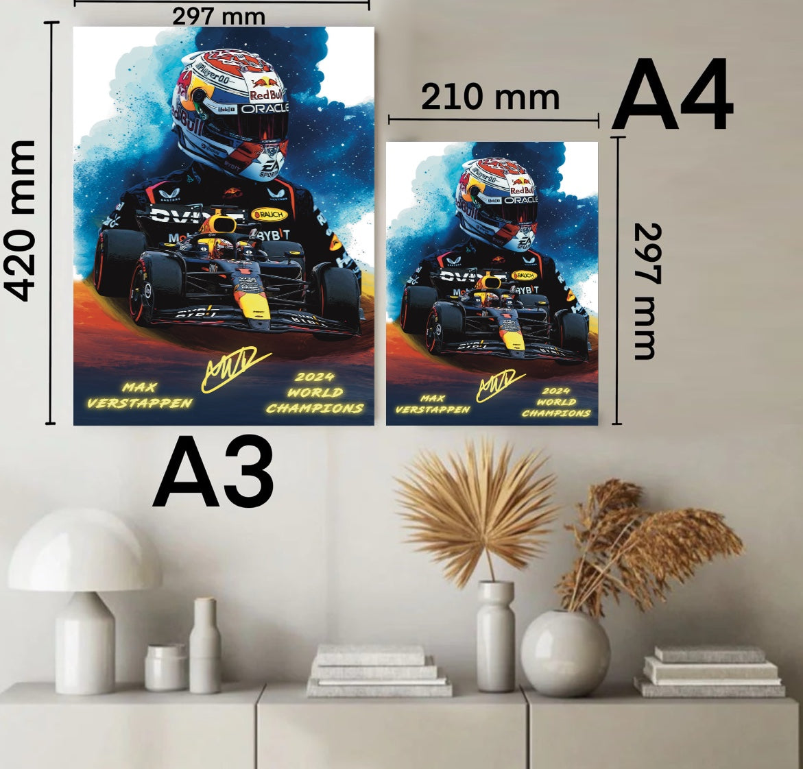 Max Verstappen World Champion 2024 Red Bull Racing Formula 1 Autografo Signature Series