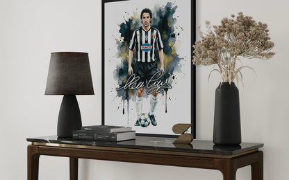 Alessandro Del Piero Juventus Signature series ART poster cornice nera Juve Autografo digitale