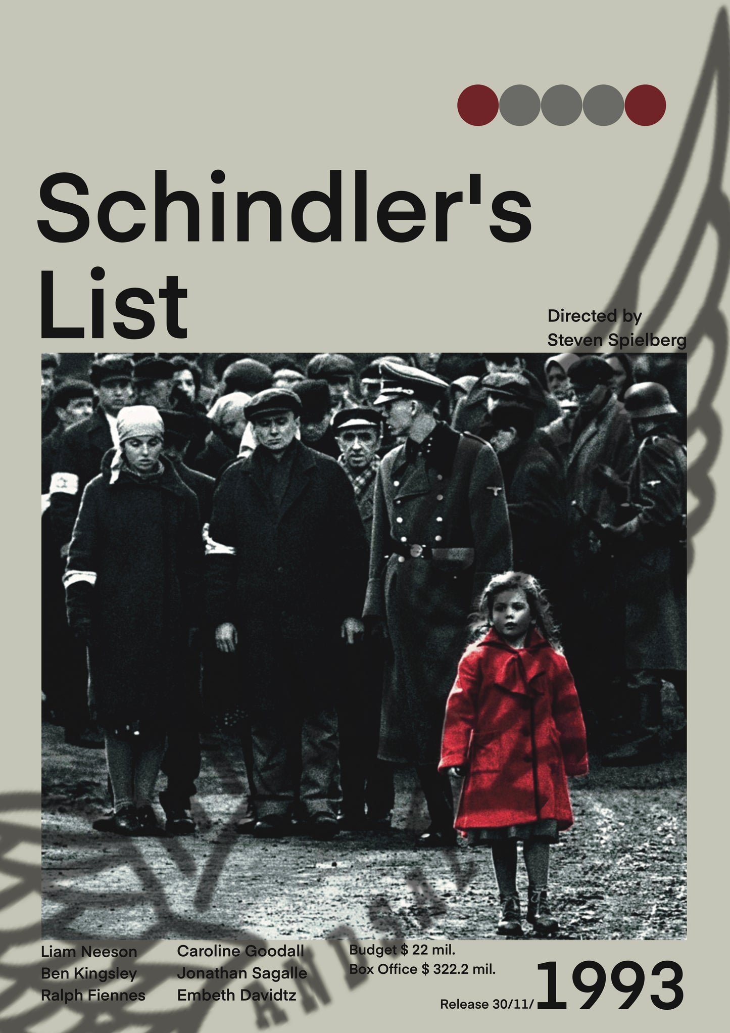 Schindler’s List 1993 Stampa Grafica Alta Qualità
