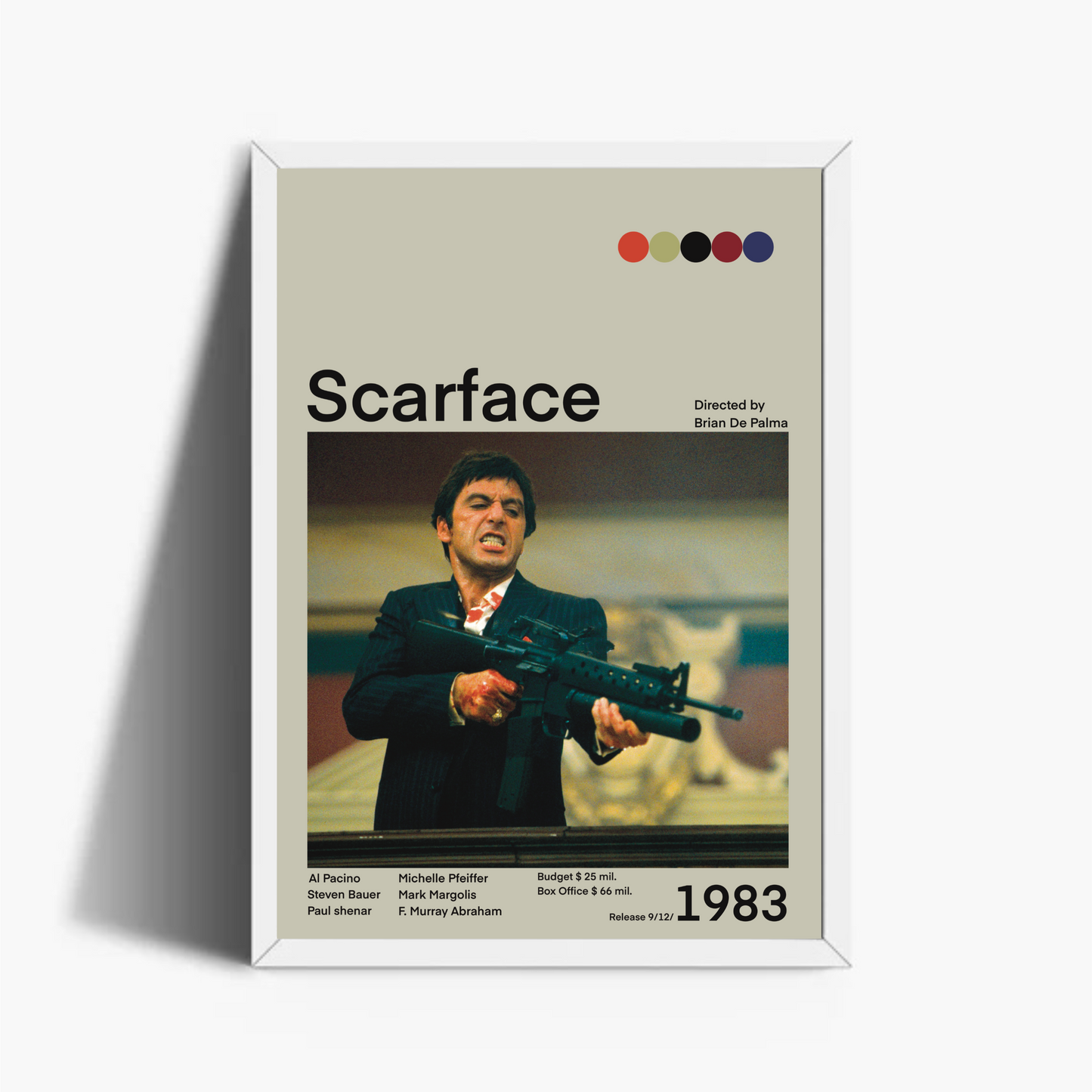Scarface 1983 Stampa Grafica Alta Qualità