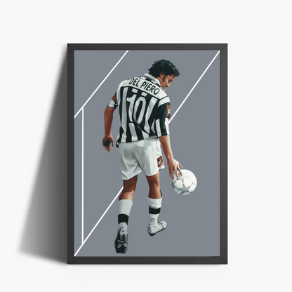 Alex Del Piero JUVENTUS Stampa Grafica Alta Qualità