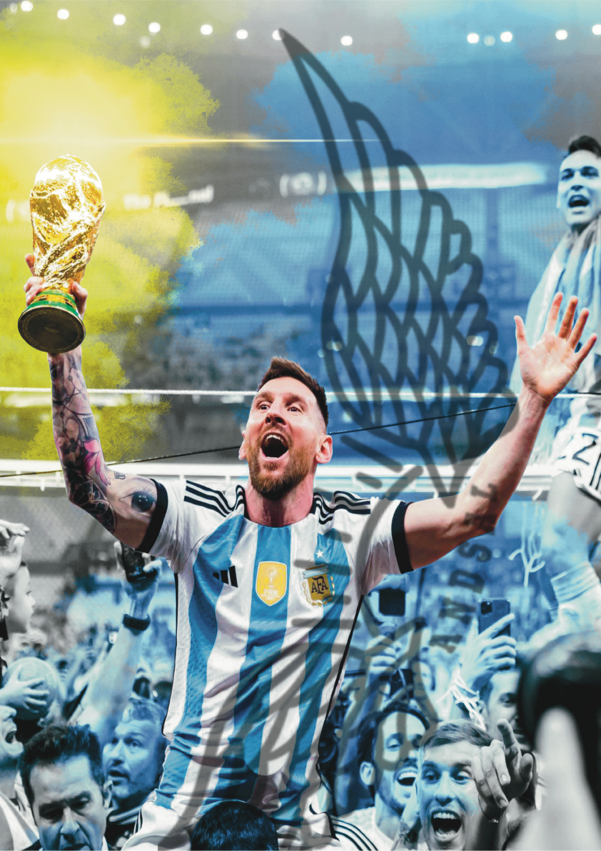 Messi Argentina Coppa Del Mondo Stampa Grafica Alta Qualità