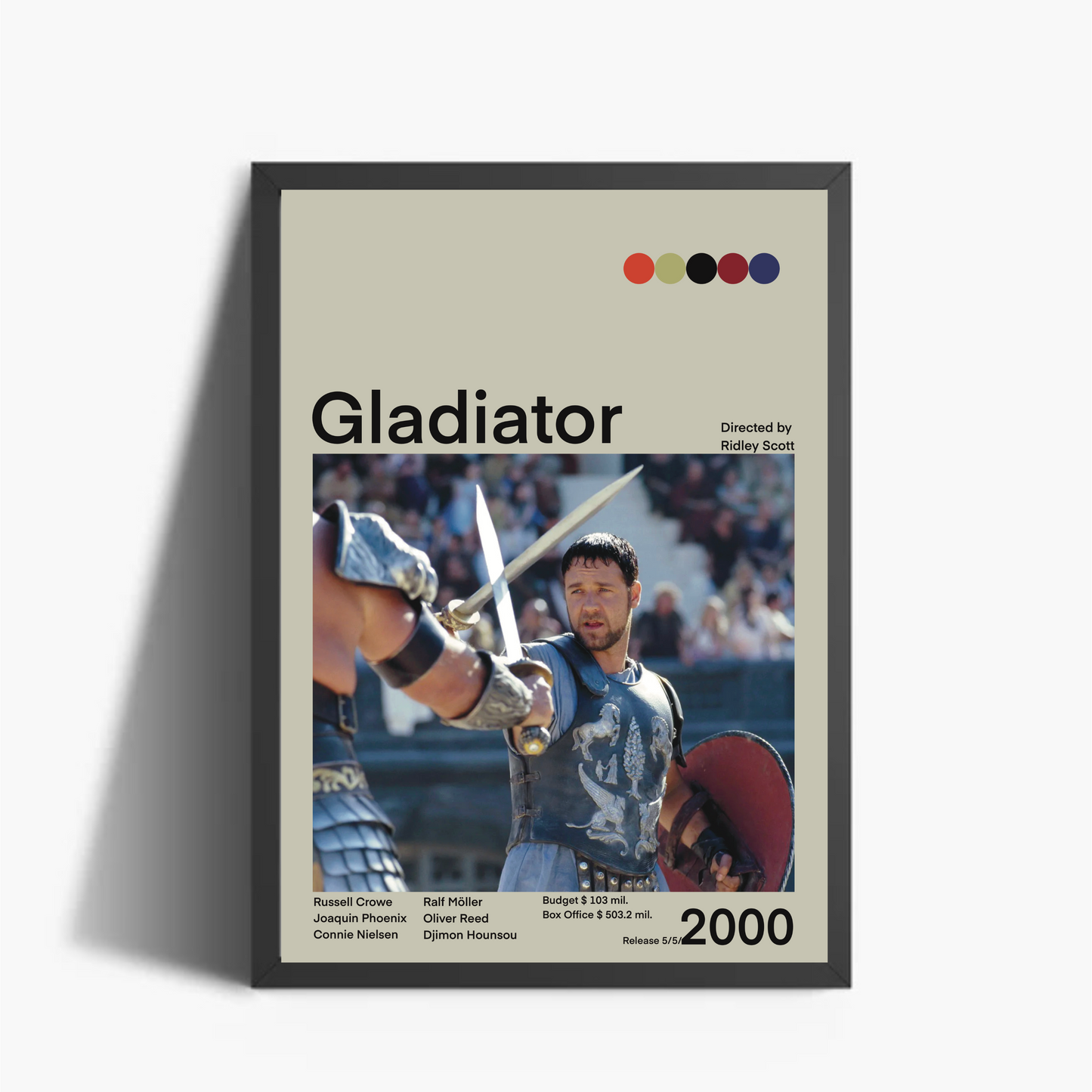 Il Gladiatore Stampa Grafica Alta Qualità