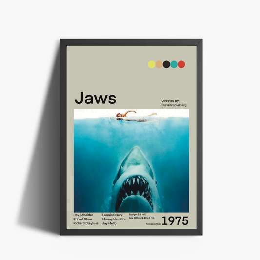 JAWS Lo Squalo 1975 Stampa Grafica Alta Qualità