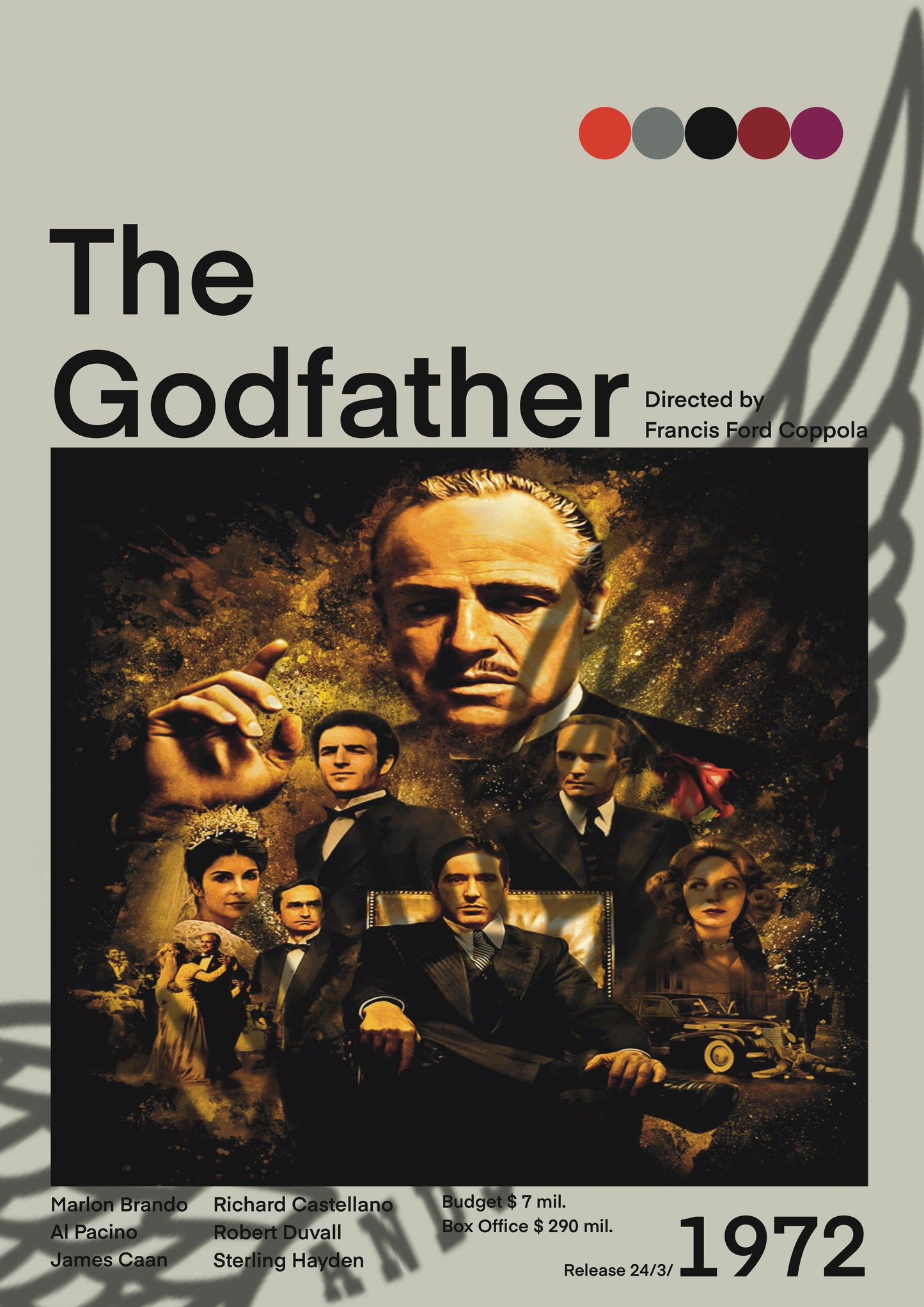 Il Padrino The Godfather 1972 Stampa Grafica Alta Qualità