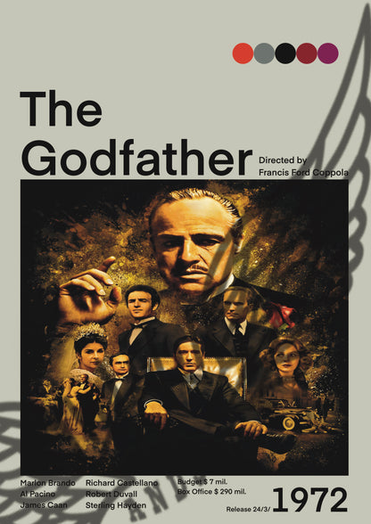 Il Padrino The Godfather 1972 Stampa Grafica Alta Qualità