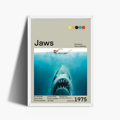 JAWS Lo Squalo 1975 Stampa Grafica Alta Qualità