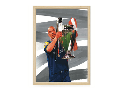 Gianluca Vialli Juventus Champions League Stampa Grafica