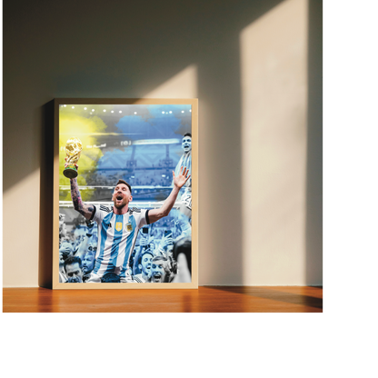 Messi Argentina Coppa Del Mondo Stampa Grafica Alta Qualità