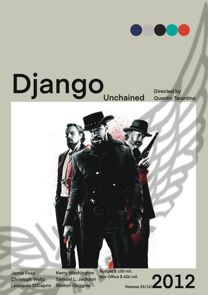 Django Unchained Film 2012 Stampa Grafica Alta Qualità