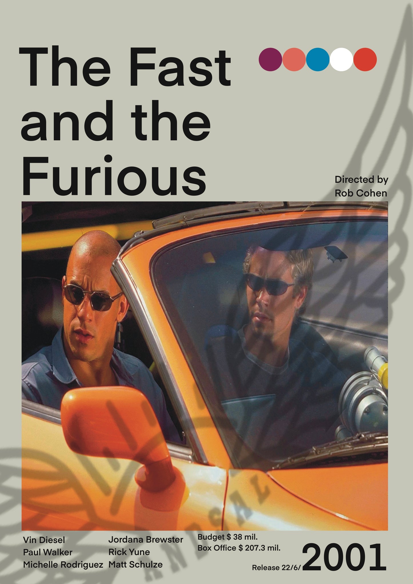 The Fast and the Furious Stampa Grafica Alta Qualità