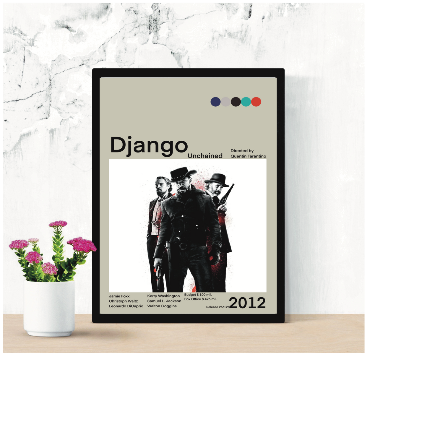 Django Unchained Film 2012 Stampa Grafica Alta Qualità