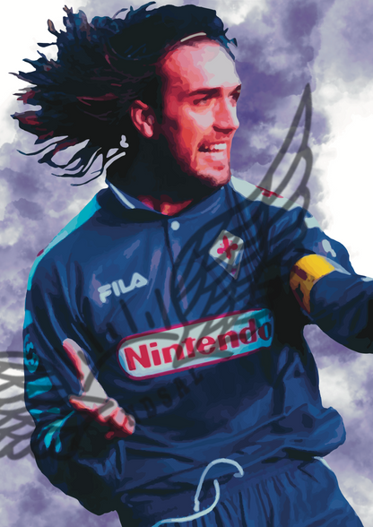 Gabriel Batistuta Fiorentina Stampa Grafica Alta Qualità