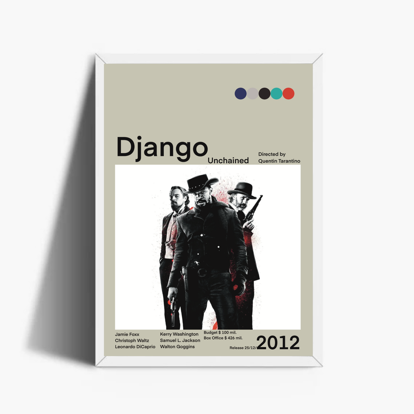 Django Unchained Film 2012 Stampa Grafica Alta Qualità