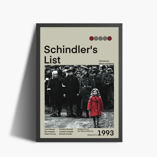Schindler’s List 1993 Stampa Grafica Alta Qualità
