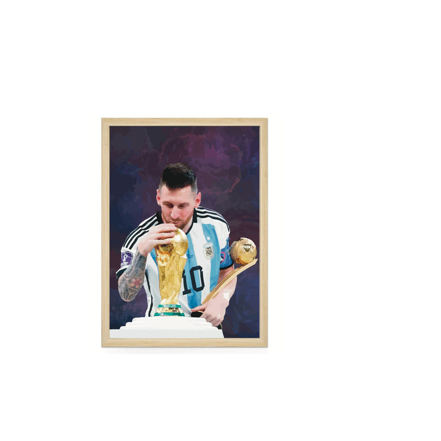 Messi MVP Qatar 2022 Stampa Grafica Alta Qualità