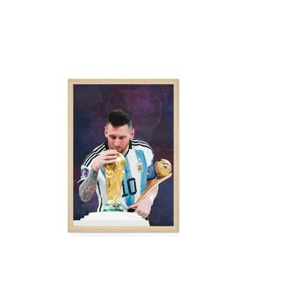 Messi MVP Qatar 2022 Stampa Grafica Alta Qualità