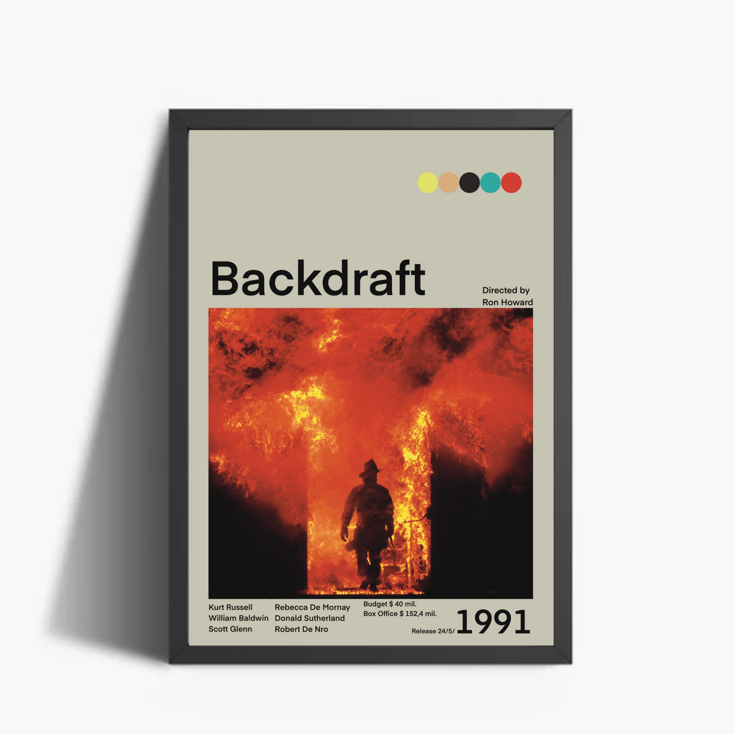 Backdraft Fuoco Assassino Film 1991 Stampa Grafica Alta Qualità