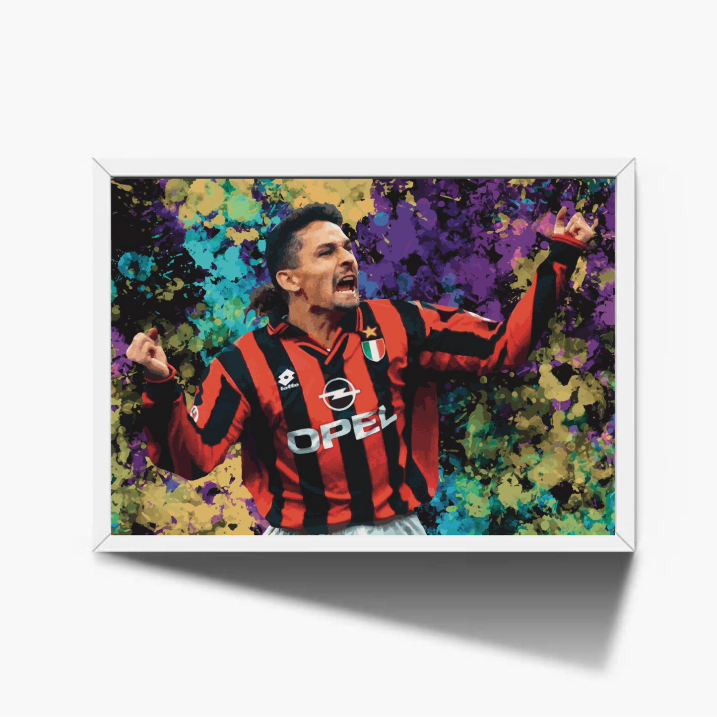 Roberto Baggio A.C.Milan Stampa Grafica Alta Qualità