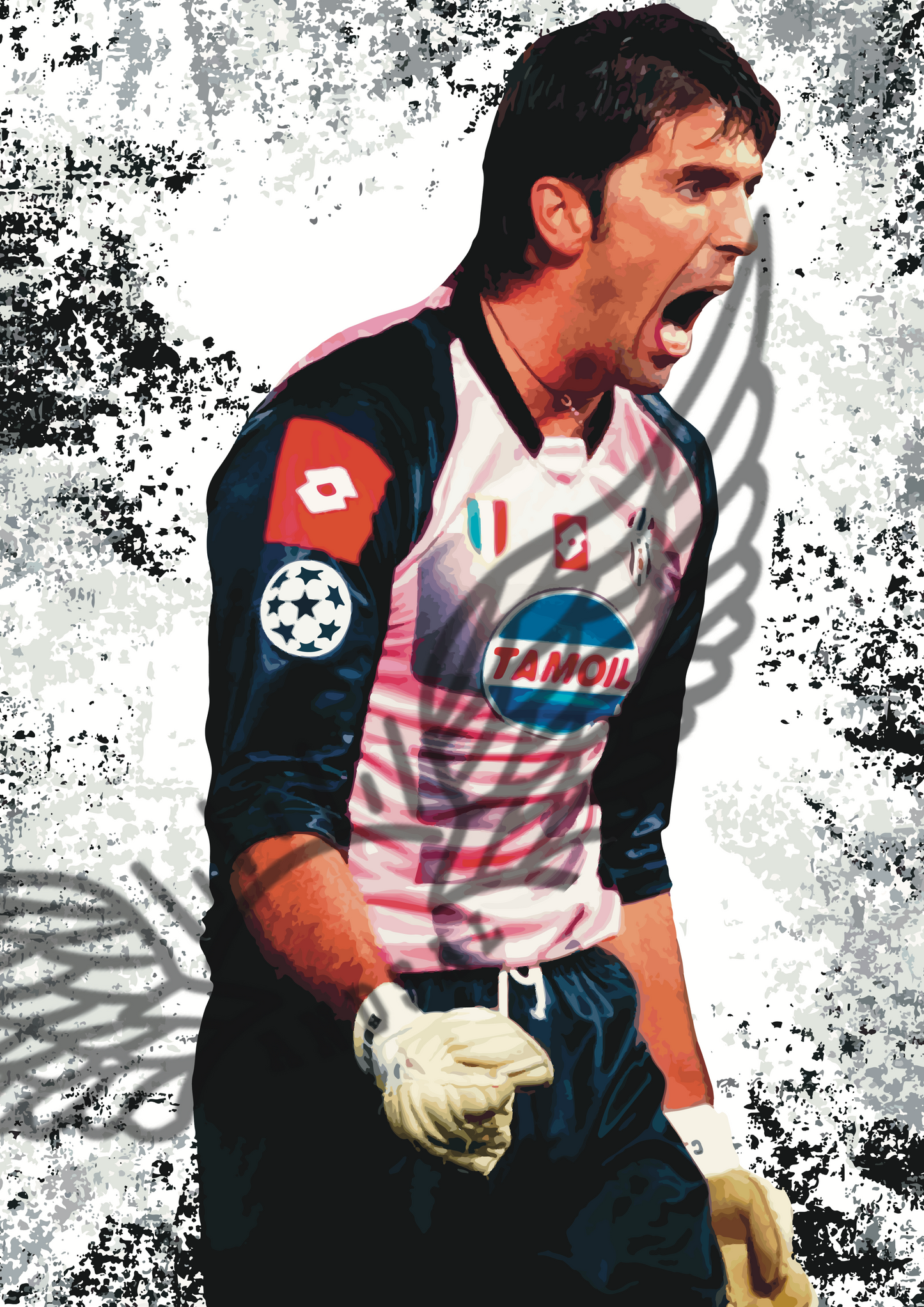 Gigi Buffon Juventus Scudetto Stampa Grafica Alta Qualità
