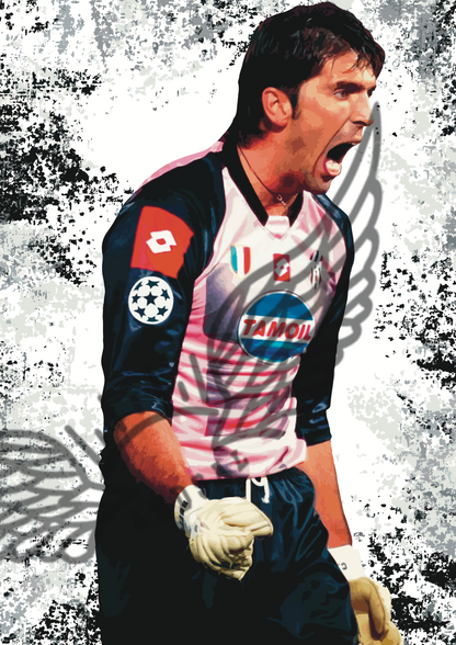 Gigi Buffon Juventus Scudetto Stampa Grafica Alta Qualità