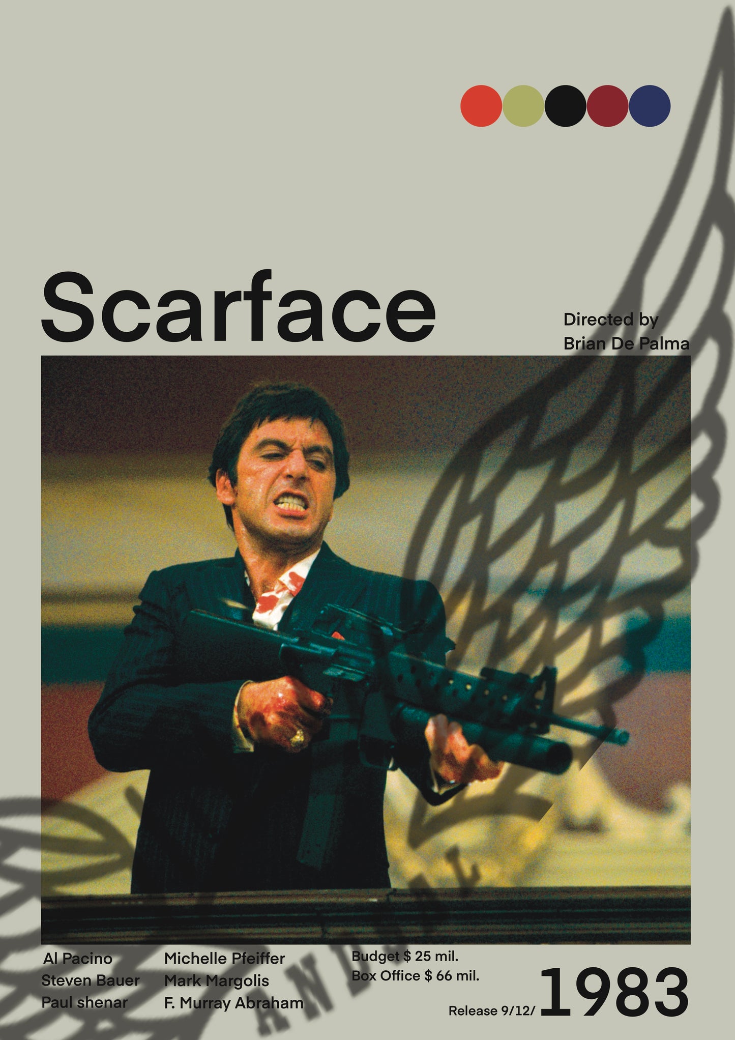 Scarface 1983 Stampa Grafica Alta Qualità