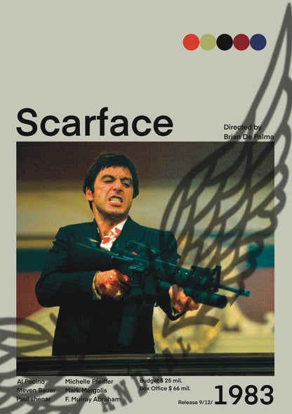 Scarface 1983 Stampa Grafica Alta Qualità