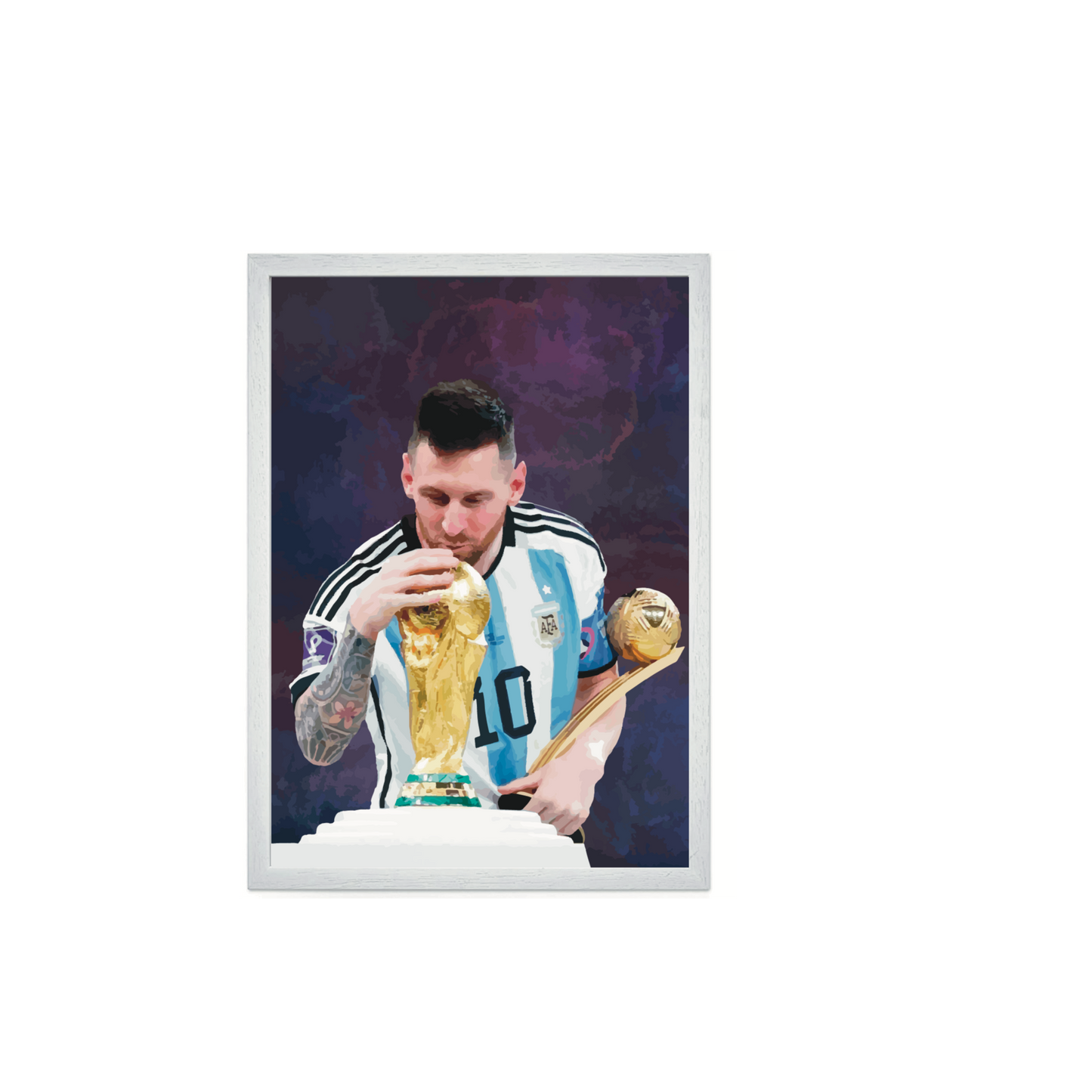 Messi MVP Qatar 2022 Stampa Grafica Alta Qualità