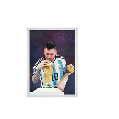 Messi MVP Qatar 2022 Stampa Grafica Alta Qualità
