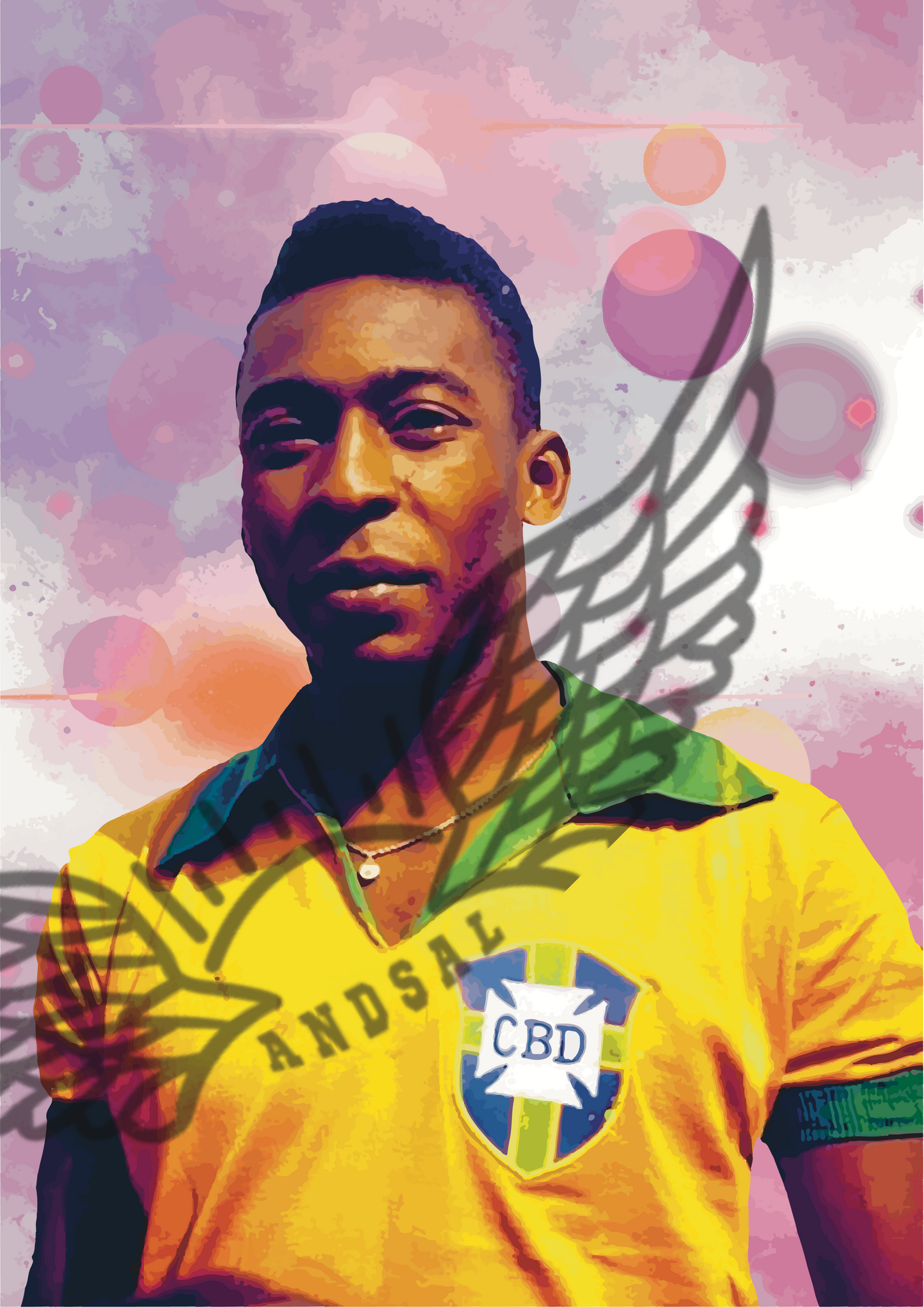 Pelé Brasile Stampa Grafica