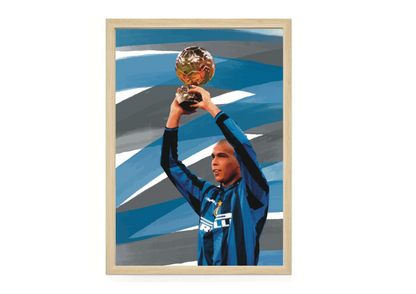 Ronaldo Inter pallone d’oro Stampa Grafica