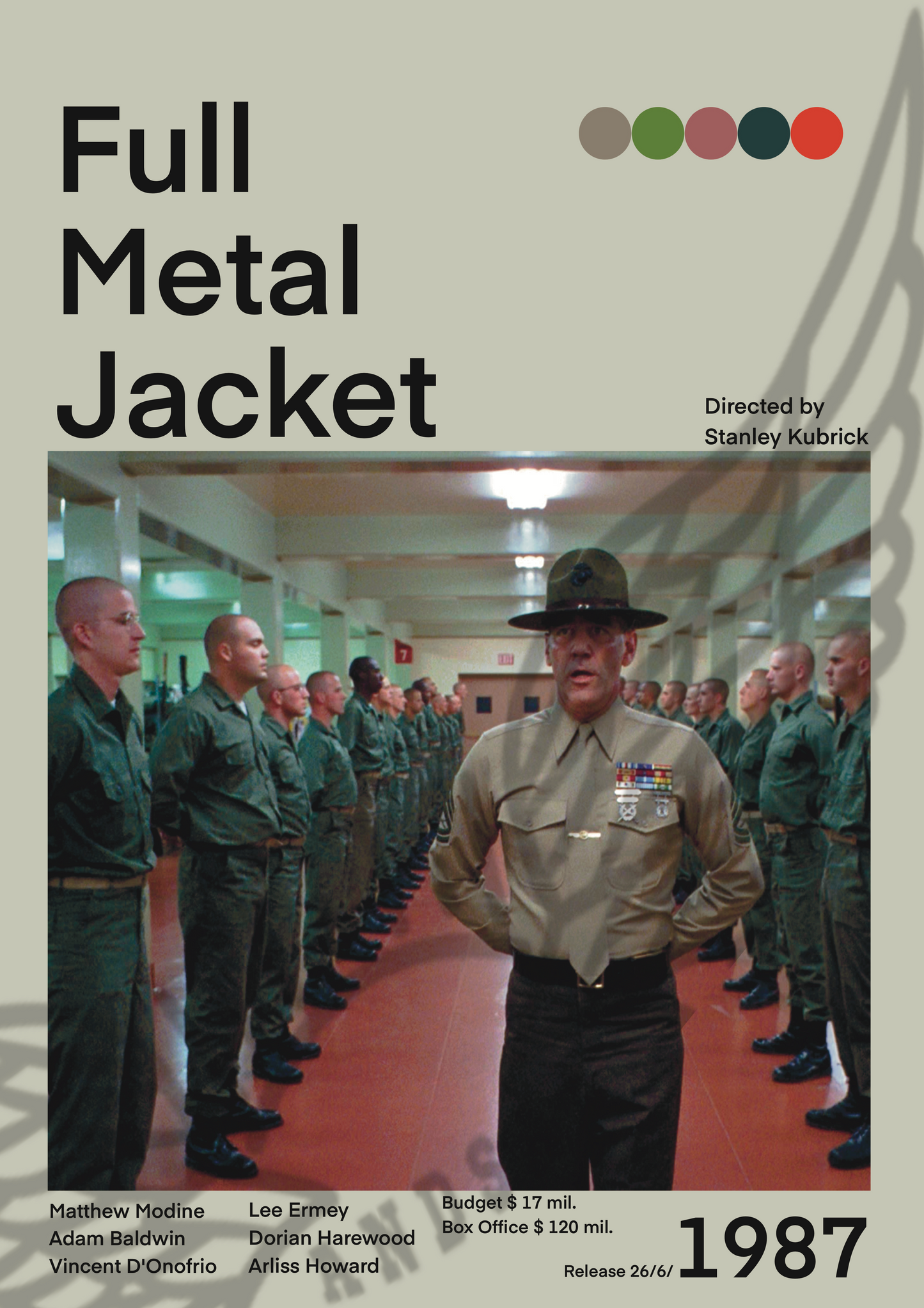 Full Metal Jacket  Film 1987 Stampa Grafica Alta Qualità