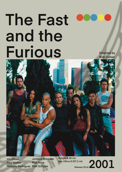 The Fast and the Furious Stampa Grafica Alta Qualità