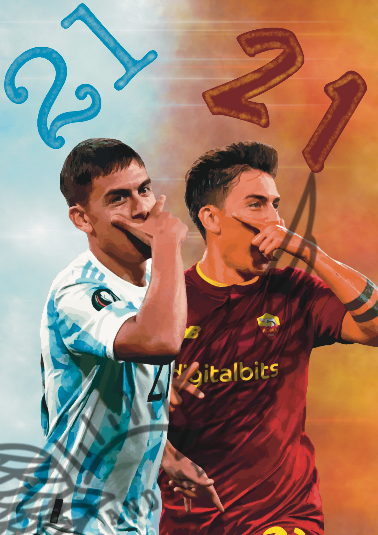 Dybala Mask Roma Argentina Stampa Grafica Alta Qualità