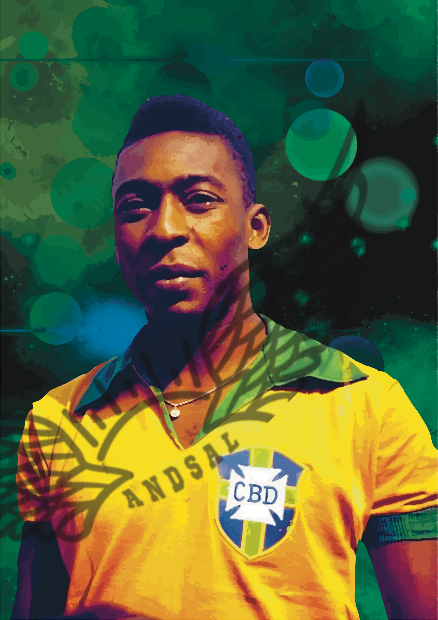 Pelé Brasile Stampa Grafica