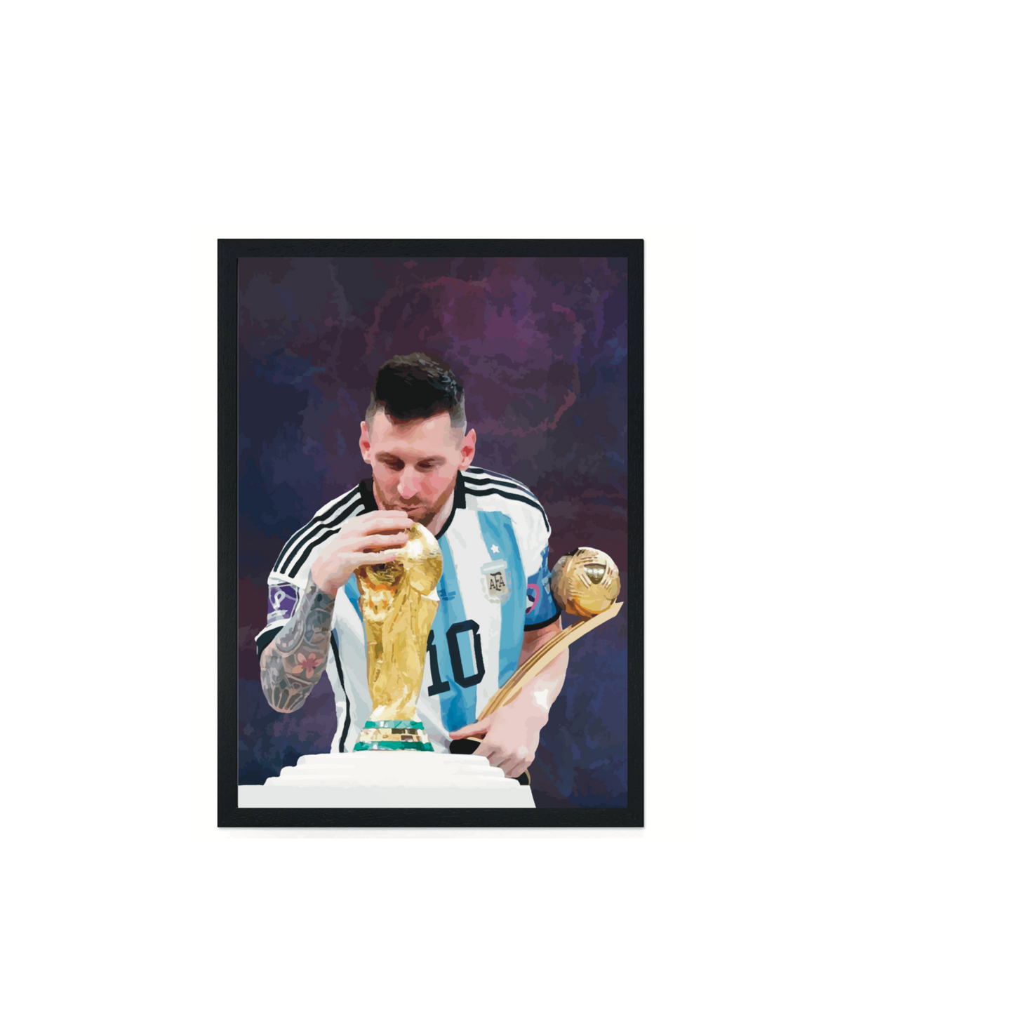 Messi MVP Qatar 2022 Stampa Grafica Alta Qualità